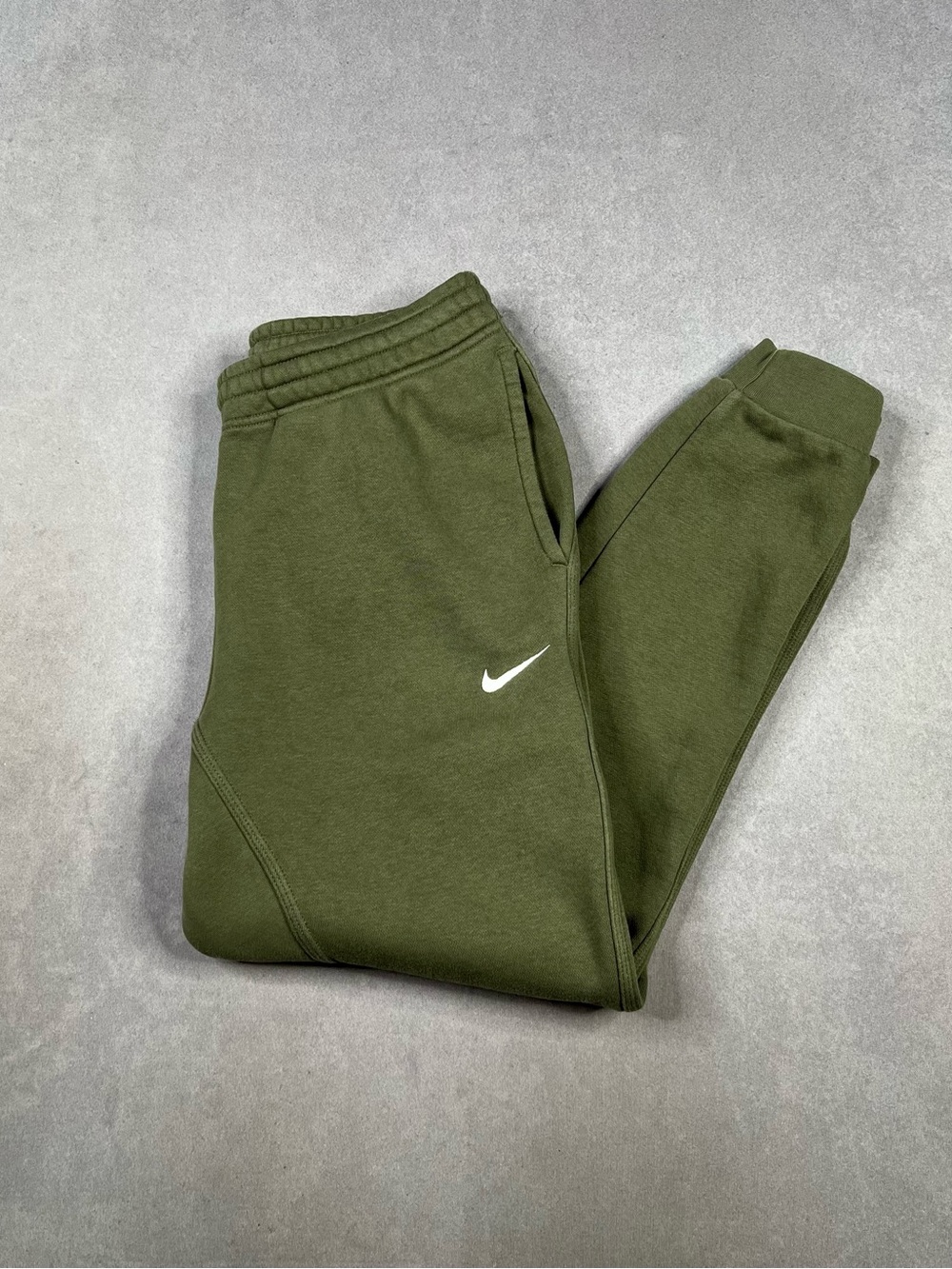 Nike Olive Joggers with White Swoosh